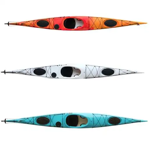 Spedizione 16.5 posto singolo sit in con paddle HDPE Kayak oceanico con timone LIKER KAYAK