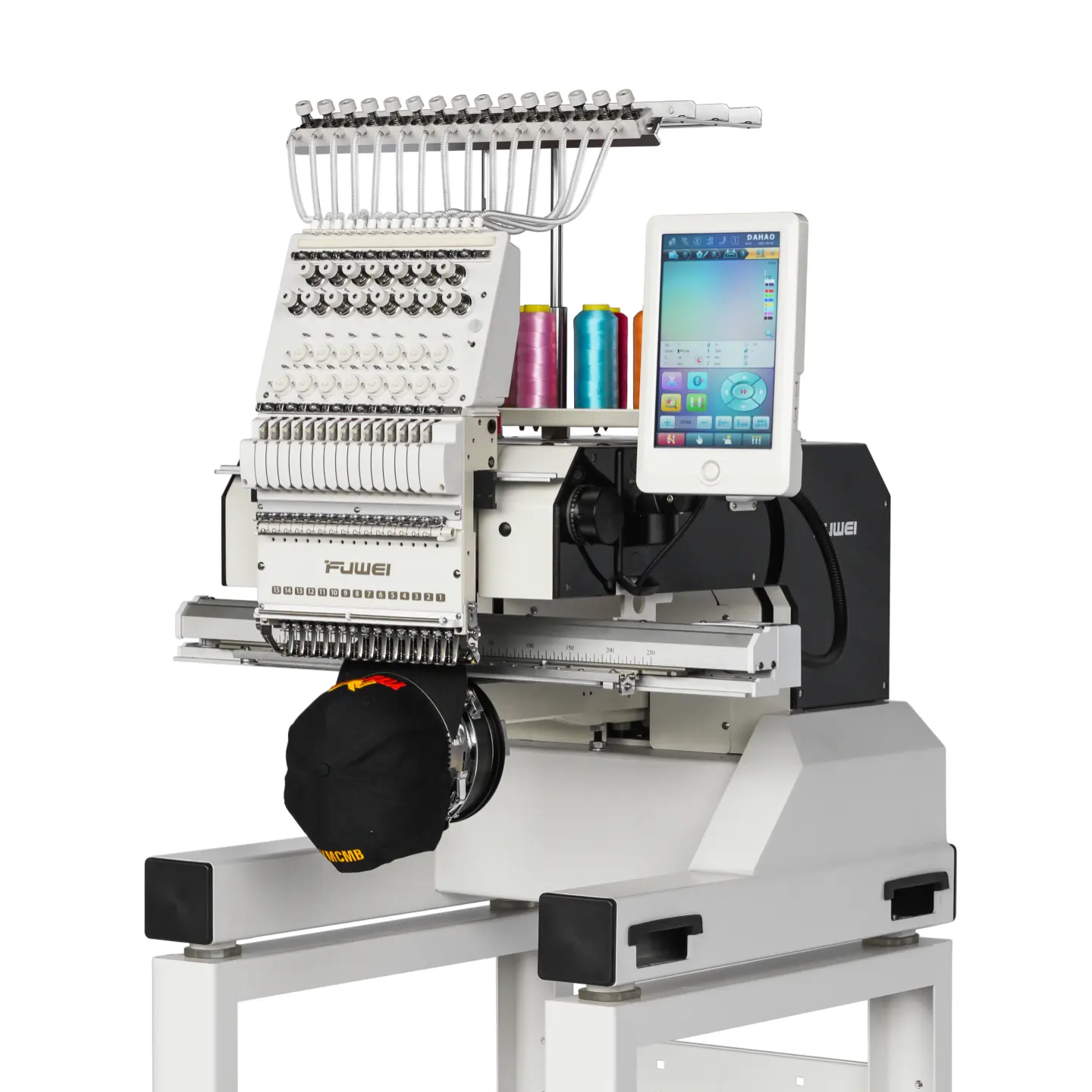 ماكينة تطريز قمصان بأكمام وشعار مخصص ثلاثي الأبعاد أوتوماتيكية برأس واحد من FUWEI