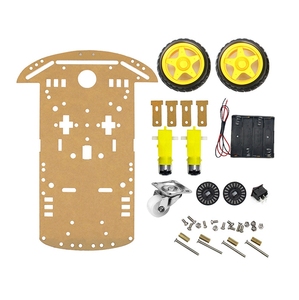 2WD kit di telaio per auto intelligente a 2 ruote per Arduino educazione acrilico Robot auto motore/velocità codifica/supporto batteria - Product Image 3