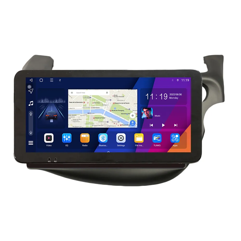 Pour Honda Fit 2007- 2014 10.33 pouces QLED écran Headunit Double 2 Din voiture stéréo GPS Navigation Android autoradio Carplay