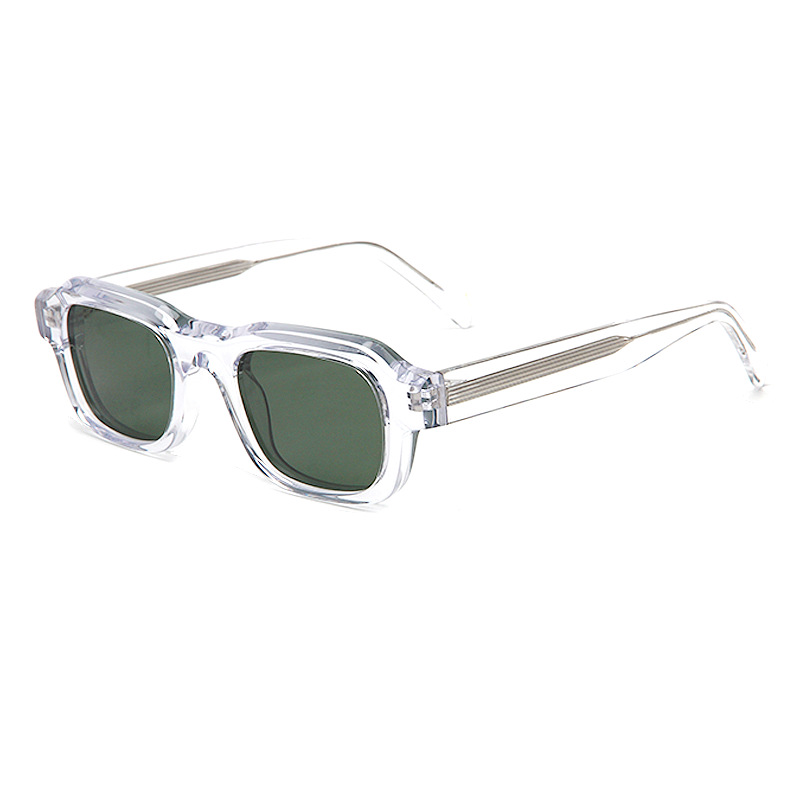 C4 Transparent Frame + Green Lenses