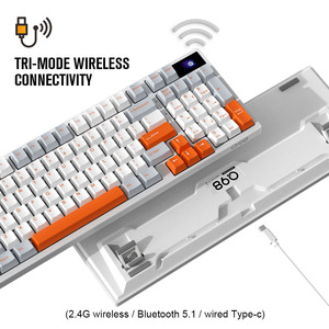 SAMA 90% Mechanical Keyboard BT5.0 2.4G USB-C Hot-Swap <strong>Socket</strong> 4000mAh Battery RGB PC Wireless Gaming Keyboard <strong>with</strong> Mini Display - Product Image 2