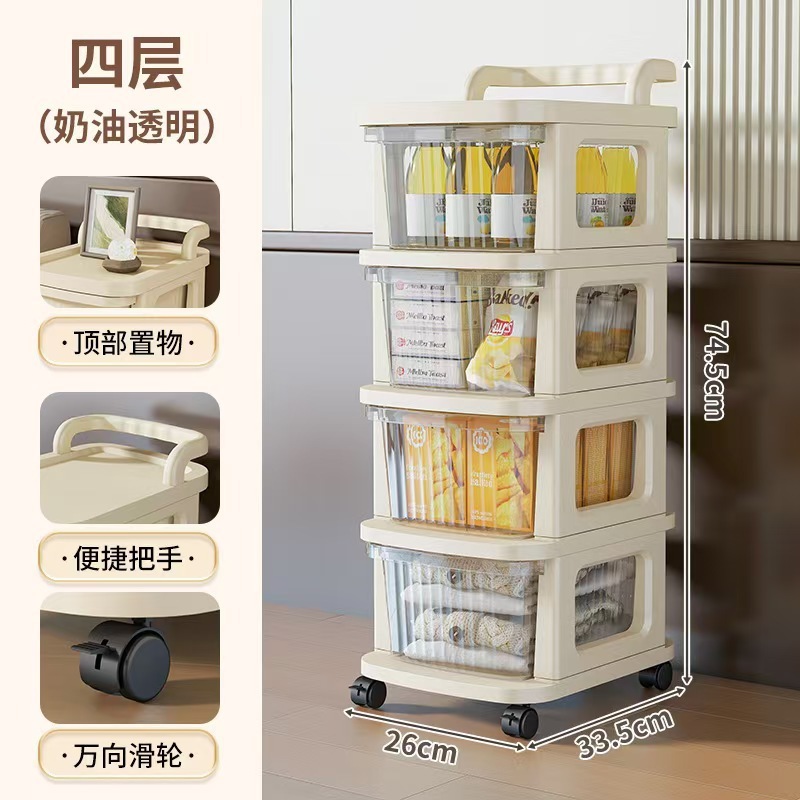 Four layers of transparent cream (with casters)