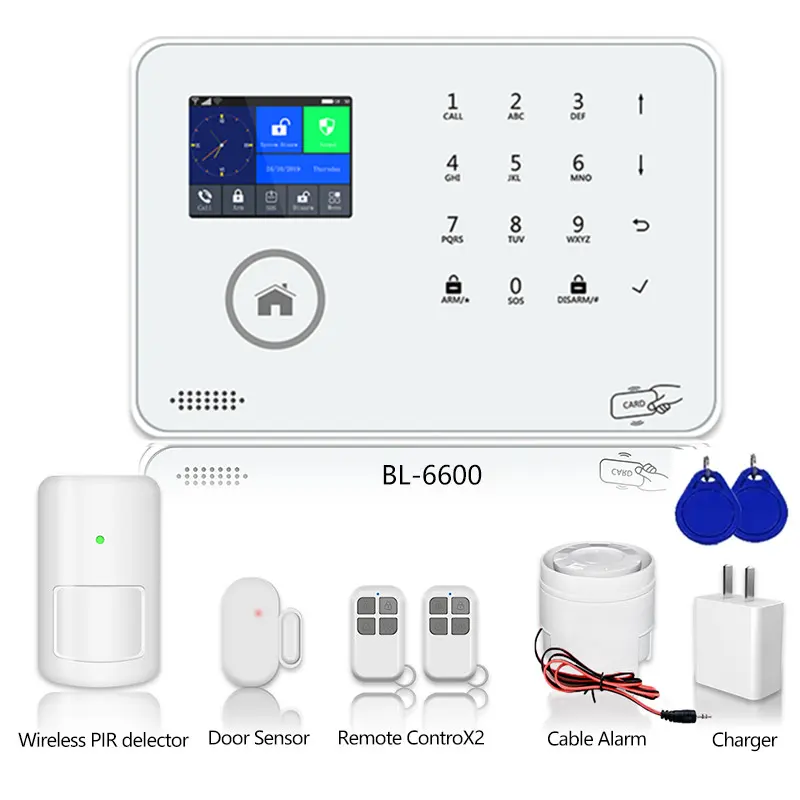 Ya GSM WIFI pintar rumah kebakaran sistem alarm asap rumah sistem alarm keamanan