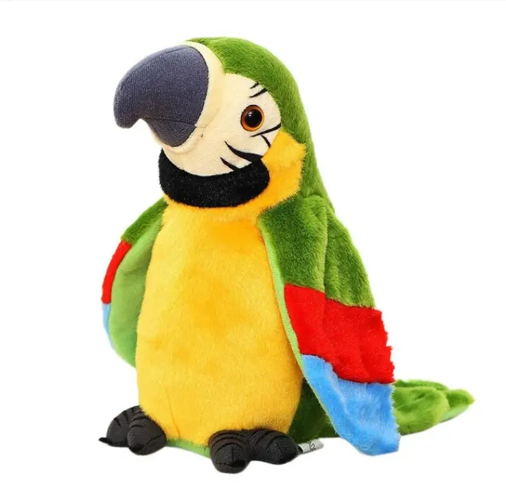 EProfessional Making Customized Plush Repeat Talking Parrot Entertaining Learning Toy
