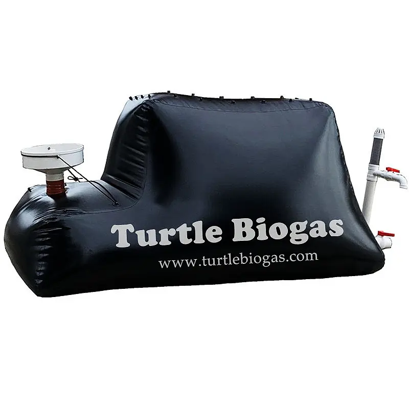 Tortue Biogaz 3.0m3 portable petit mini maison biogaz bio digesteur de gaz réacteur biodigesteur système de production à domicile ballon sac réservoir