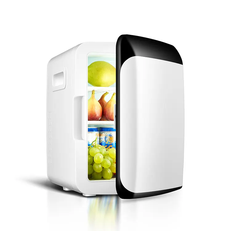 Mini geladeira de refrigeração de leite, portátil, carro, 10l, preto e branco, tamanho pequeno, refrigeração, geladeira