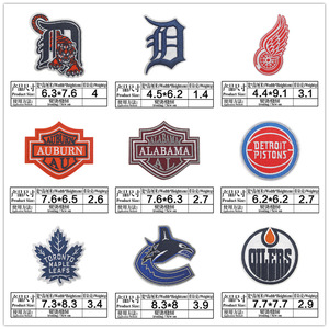 Hot Bán Biểu Tượng Tùy Chỉnh Đội Thể Thao Phổ Biến Thêu Logo Sắt Trên Quần Áo Đính Hockey Các Bản Vá Lỗi Sắt Trên Các Bản Vá Lỗi Cho Mũ - Product Image 4