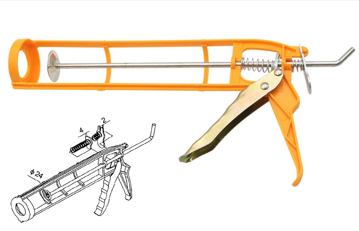Dual Rod Plastic Cartridge Caulking Gun