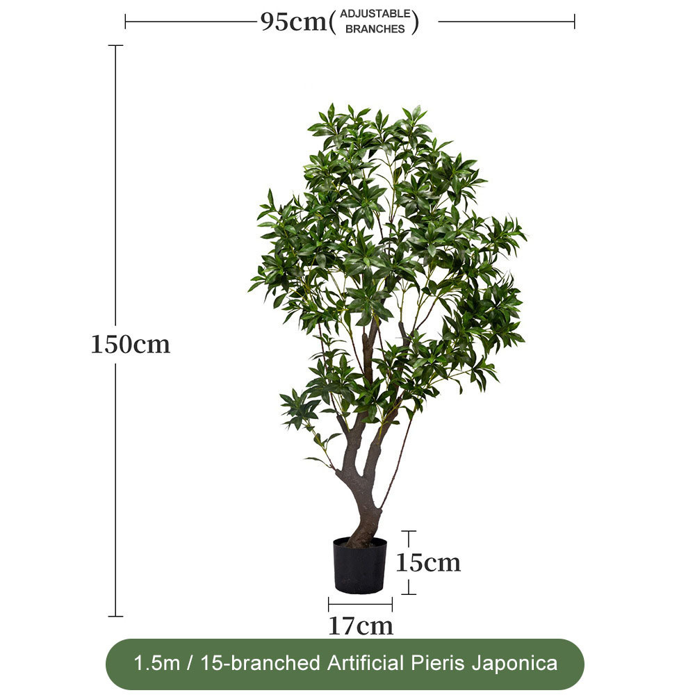 VERT 1,5 m - 1,5 branches queue de cheval - feuillage amélioré et plus dense