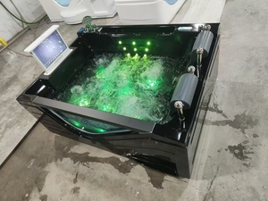 批发亚克力按摩浴缸，带深喷射按摩浴缸热水浴缸双人大水疗中心