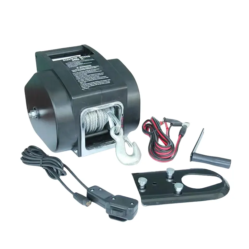 12 Volt thuyền tời 2000 lbs 12 V tời điện cho tời thuyền điện