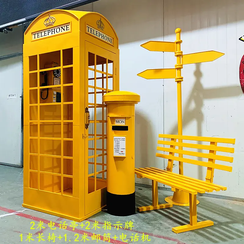 Metallo Arte Decorazione Dell'interno London Rosa Cabina Telefonica Per Ice Cream Shop Display