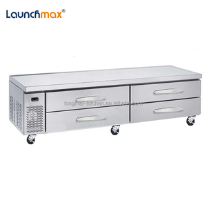 Commercial Worktable with Refrigerated Drawer Stainless Steel Kitchen Work Bench 4 Drawers <strong>Under</strong> Counter <strong>Chiller</strong> - Product Image 1