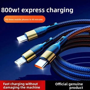 สายชาร์จเร็วสุดๆสายดาต้าชนิด C USB One-to-Three ใช้ได้กับ Apple 15และ Huawei OPPO Honor - Product Image 4