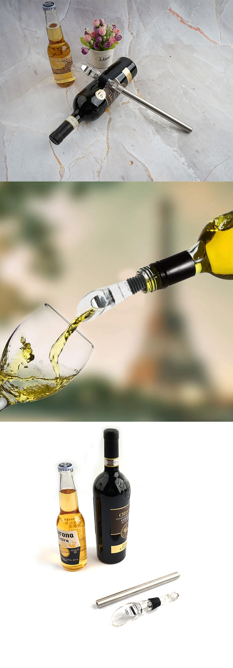 Bar Accessories Stainless Steel Rapid Instant Iceless Bottle Freezer Cooling Cooler Wine Chiller Stick