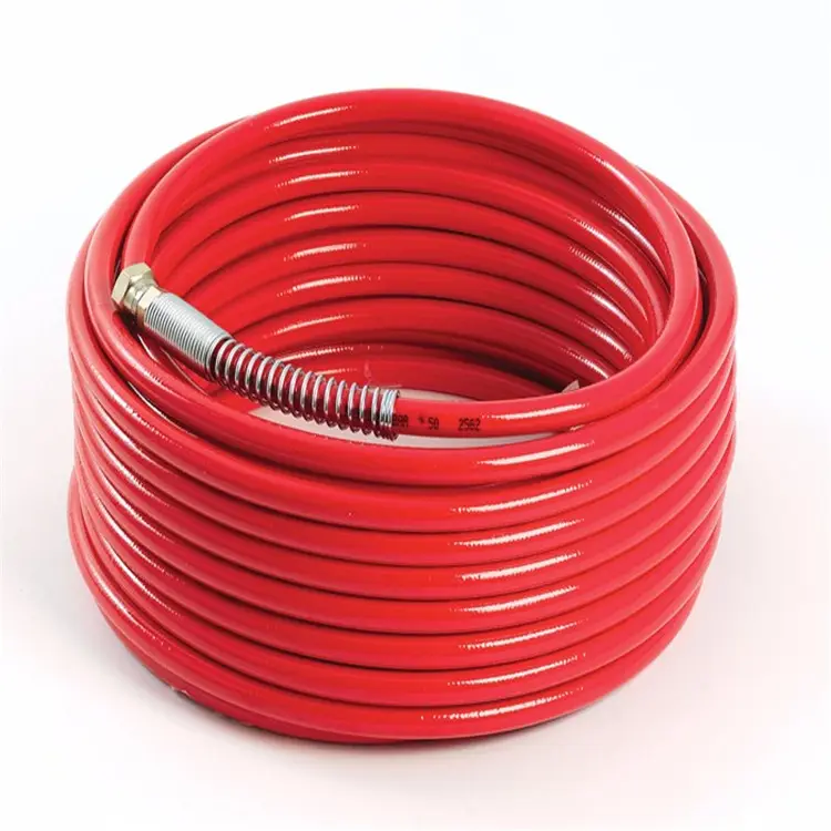 Fabrika iletken olmayan 6000psi yüksek basınçlı kanalizasyon jeti termoplastik hidrolik hortum 1/4 R8 Polyester elyaf kırmızı mavi turuncu