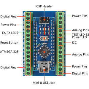 עבור ננו v3.0 לוח atmega328p mcu ch340g שבב 5v 16mhz עם כבל USB ו ננו מתאם לוח הרחבה ננו v3.0 עבור <span class=keywords><strong>arduino</strong></span> - Product Image 6