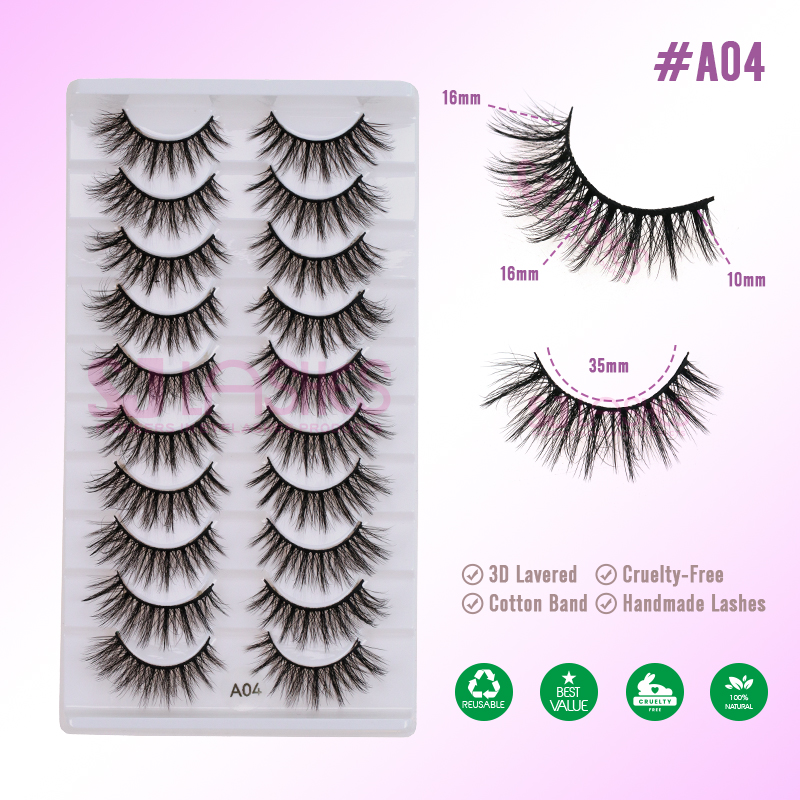 Faux cils en vison A04