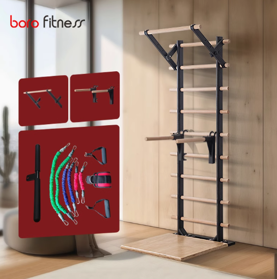 Con barras y cuerda elástica