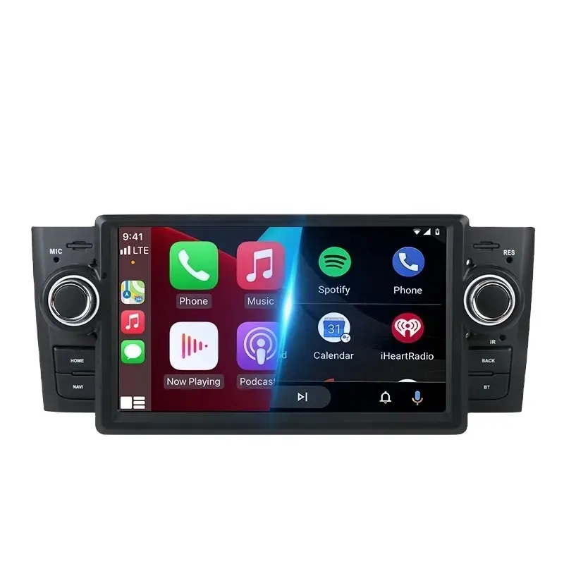 7 pollici Android 2 din autoradio per Fiat Linea Grande Punto 2007-2012 Carplay lettore multimediale di navigazione Stereo unità principale