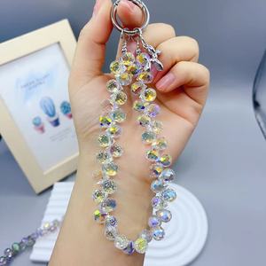 Fashion Creative Light Luxury Style Crystal <strong>Jewel</strong> Beaded Small Mobile Phone Chain Bag <strong>Key</strong> Chain Pendant Accessories - Product Image 3