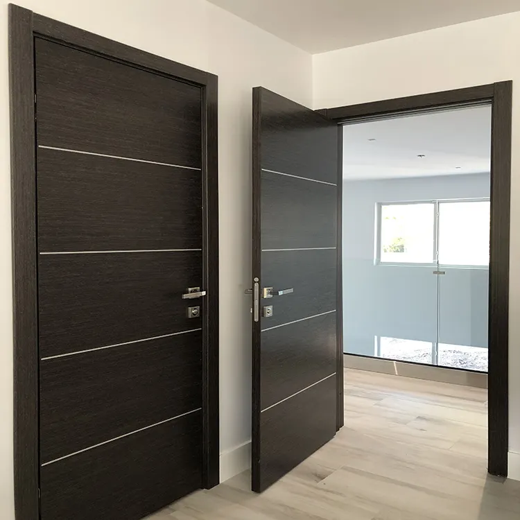 Puertas interiores de madera para el hogar, chapa de dormitorio con descuento, nuevo diseño