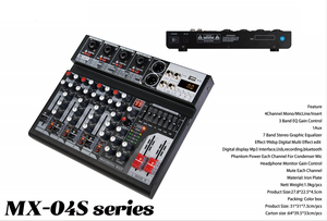 Profesyonel ses mikseri 4/6 kanal 99 dsp etkisi 3 band EQ mp3 bluetooth usb kayıt stereo yankı kazanç ses işlemcisi - Product Image 3