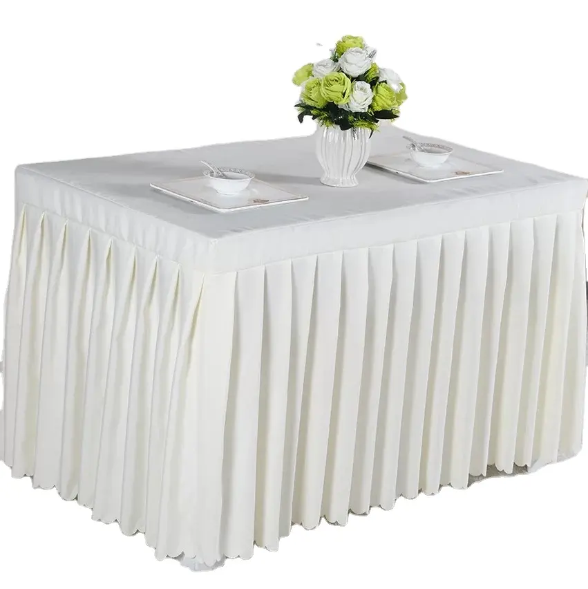 Nappe de Table en Spandex blanc, couvre-siège, pour Table rectangulaire, ajustée, 1 pièce, vente en gros