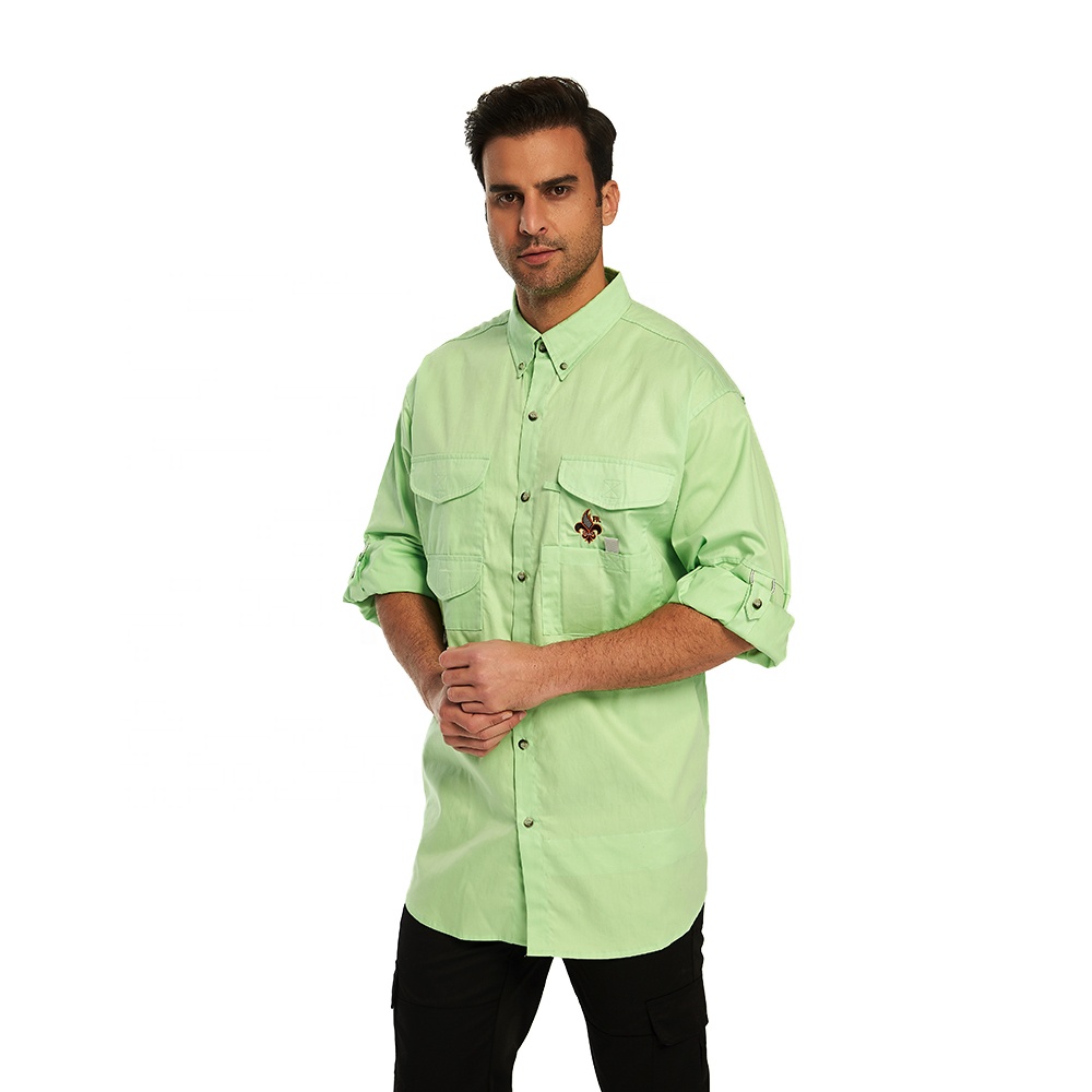 2022 SH  factory wholesale shirts oxford shirts heavy cotton cargo shirts for men