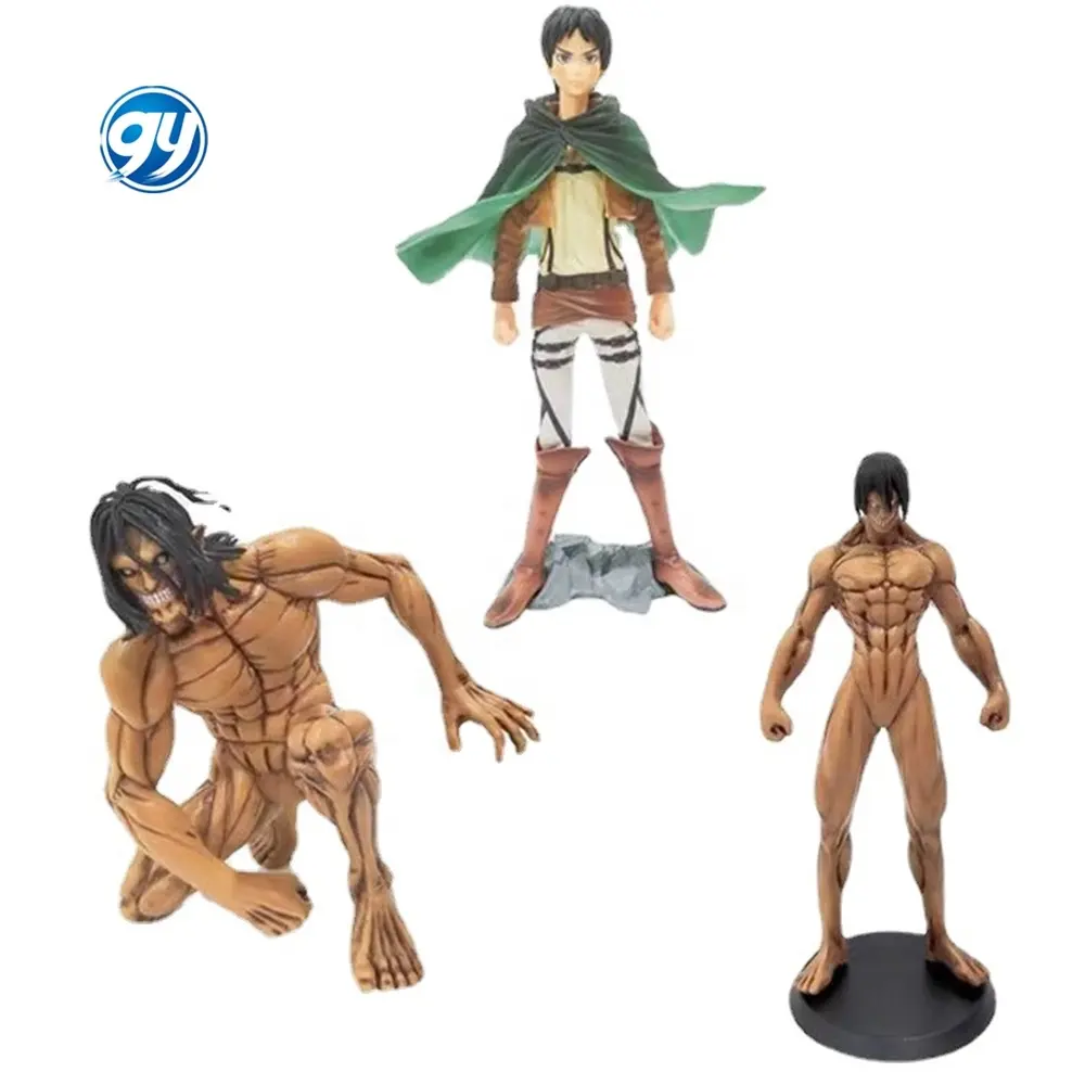 GY figuras de 3 stile Anime attacco alla figura di titano Eren Jaeger PVC modello giocattoli del film giapponese cartone animato figura