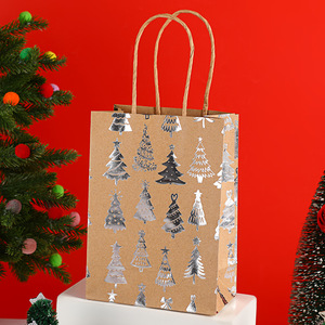 Phân Hủy Sinh Học Thực Phẩm An Toàn Không Thấm Mỡ Tứ Xuyên Thương Hiệu Tùy Chỉnh Giáng Sinh Bông Tuyết Tote Túi UV In Cây Giáng Sinh Giấy - Product Image 6