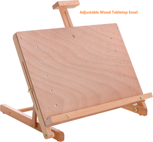 Rắn bằng gỗ có thể điều chỉnh bàn nghệ sĩ Studio Giá vẽ-Mạnh mẽ Máy tính để bàn sơn, bảng vẽ, phác thảo bảng và hiển thị giá vẽ - Product Image 3