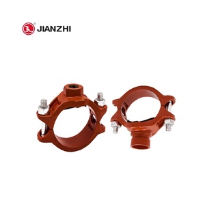 Jianzhi ที่หนีบสร้อยคอสีแดงมีร่องเหล็กแข็งตัวยึดแบบข้อต่อแบบเร็วและวัสดุข้อต่อท่ออ่อนขนาด110มม. - Product Image 2