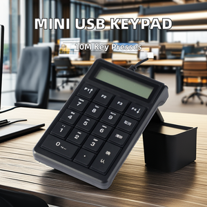 Mini teclado numérico con cable de 20 teclas Teclado USB Plug-and-Play Business Office POS Teclado de computadora - Product Image 3