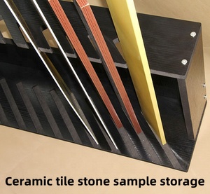 Sinh thái thân thiện lưu trữ bằng gỗ Rack chủ Organizer gốm gạch đá Board slab Mẫu hiển thị đứng cho triển lãm showroom - Product Image 3
