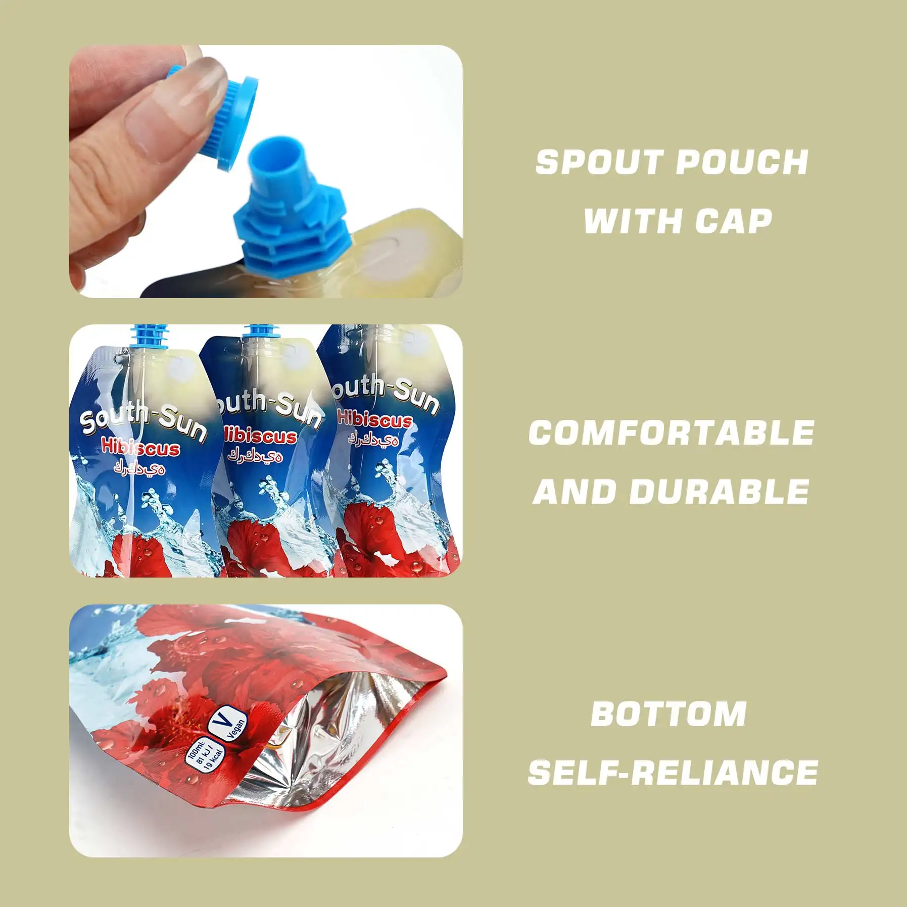 식품 학년 맞춤형 휴대용 재사용 가능한 플라스틱 액체 음료 액체 아기 어린이 간식 파우치 주스 가방