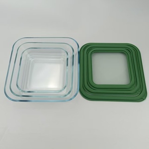 3 adet uzun borosilikat cam sebzelik kutu seti gıda saklama kabı yemek kabı - Product Image 5