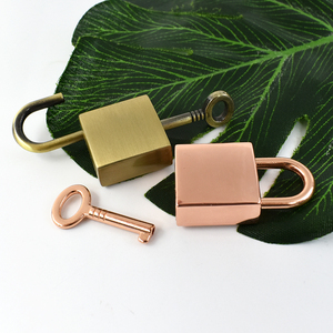 Meetee bk082 20*35mm hành lý túi xách Phụ Kiện phần cứng hợp kim trơn ổ khóa Khóa vuông với chìa khóa trang trí túi ổ khóa - Product Image 6