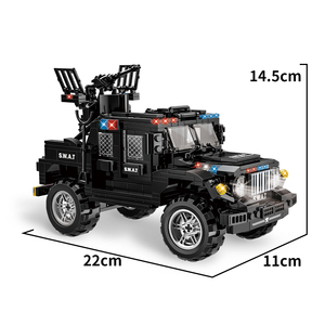 All'ingrosso nuovo veicolo di tendenza SWAT auto Robot assemblare piccoli mattoni blocchi di costruzione deformati Robot Set - Product Image 6