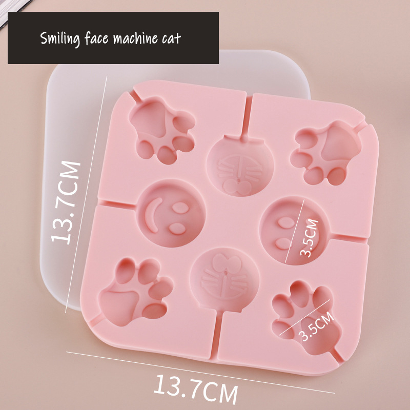 Smiling face machine cat pink