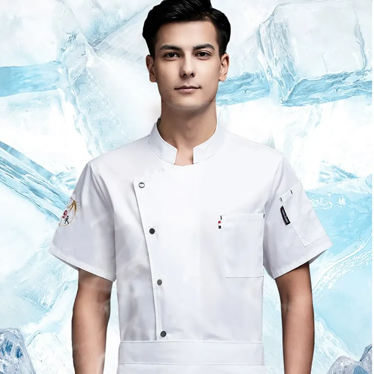 Chaqueta de manga corta de verano restaurante Chef abrigo uniformes para camareros
