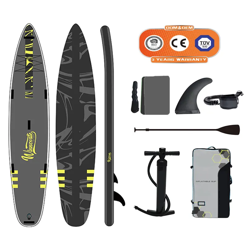 WINNOVATE484 Dropshipping nuovo 2 persone stand up paddleboard lungo paddle board gonfiabile sup board con pinne