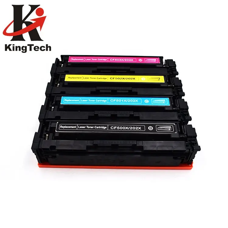 Cartucho de tóner compatible con KT CF500X 202X BK negro para suministros de copiadora de impresora láser HP