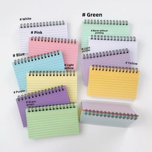 Bloc de notas en espiral de colores, blocs de notas forrados portátiles, pequeños cuadernos de oficina, bobina extraíble, impreso, uso escolar, Mini Bloc de notas