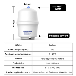 耐久性PP手動圧力バレル3G逆浸透水機械RV水フィルター部品用 - Product Image 2