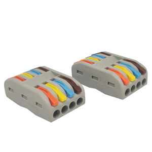 <strong>Terminal</strong> <strong>Blocks</strong> Connectors AP-2-4 4 in 4 Out Quick <strong>Connect</strong> <strong>Terminal</strong> <strong>Block</strong> 250V 32A Color-Coded Handles for Home Automation &amp; Control Cabinet Wiring - Product Image 3