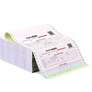 Papel continuo de tamaño personalizado, 1-6 capas, formulario de impresión por ordenador, hoja de papel sin carbón NCR personalizada