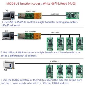 R4CVA02 Mini 2CH Modbus RTU RS485 A/D convertitore per 4-20mA 0-5V 0-10V segnale di ingresso 4-25VDC