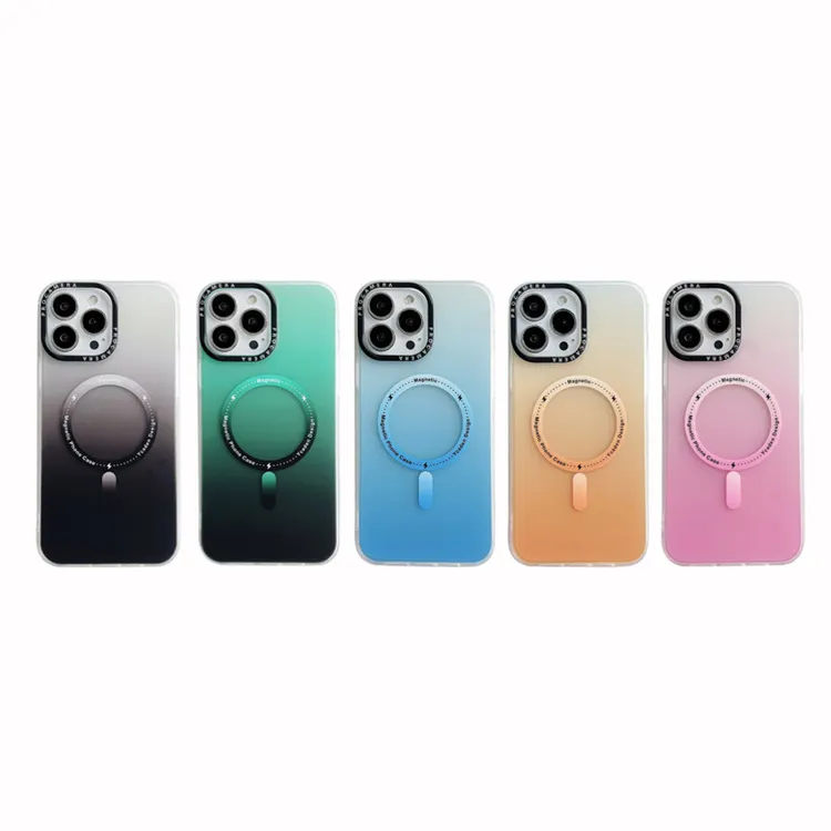 Ốp Điện Thoại Nam Châm Mờ Màu Gradient Mỏng Thời Trang Cho iPhone 14 13 Pro Max Ốp